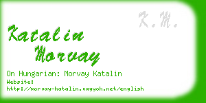 katalin morvay business card